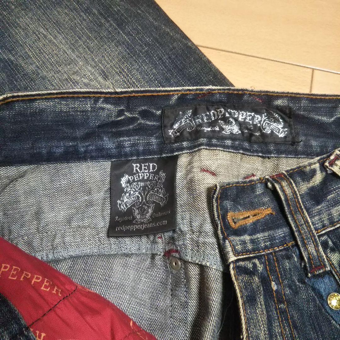 RED PEPPER フレアデニム ブーツカット 刺繍 y2k お兄系 - メルカリ