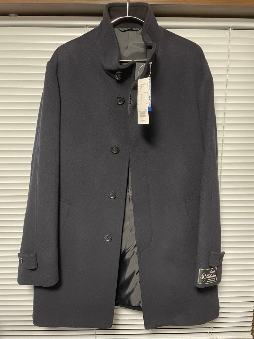 BEAMS ビーミング by ビームス スタンドカラーコート L ネイビー B:MING by BEAMS（ビーミングバイビームス）の「スタンドカラー コート