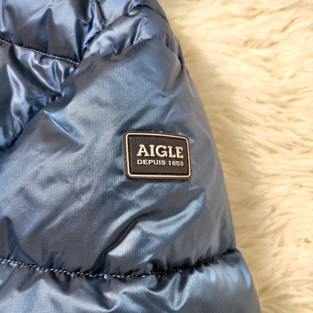 極美品】AIGLE バベリーポンチョダウン ブルー S - メルカリ