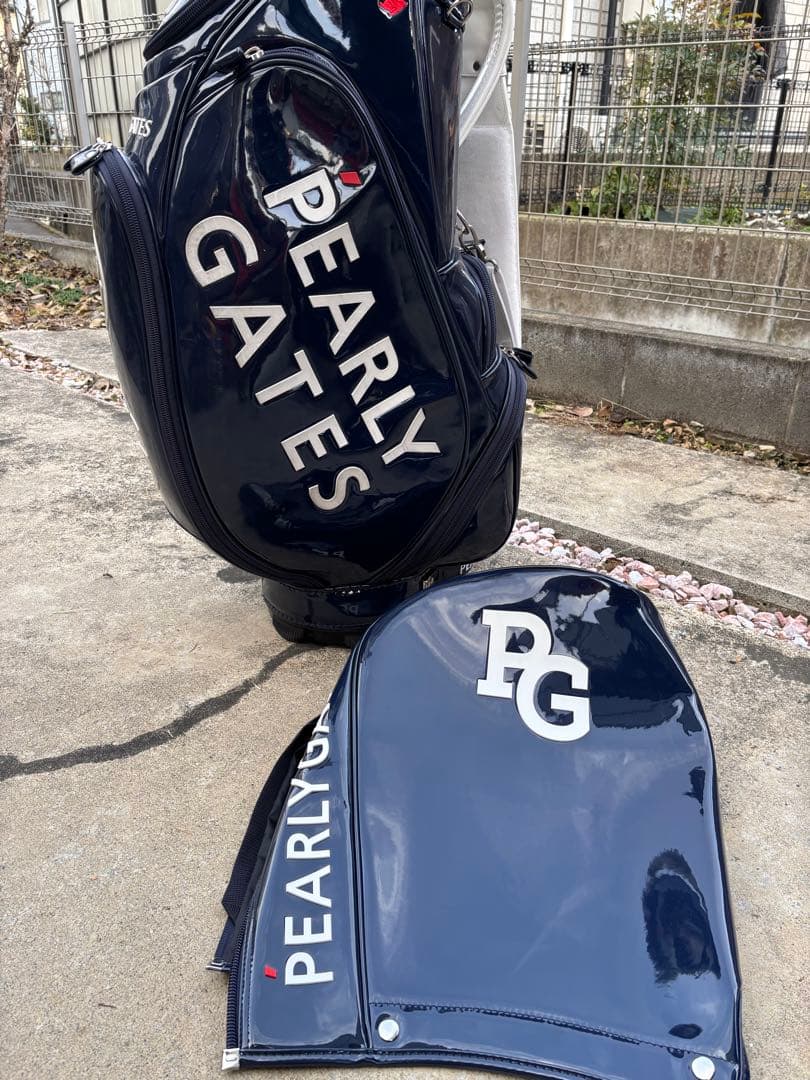 PEARLY GATES キャディバッグ ネイビー - メルカリ