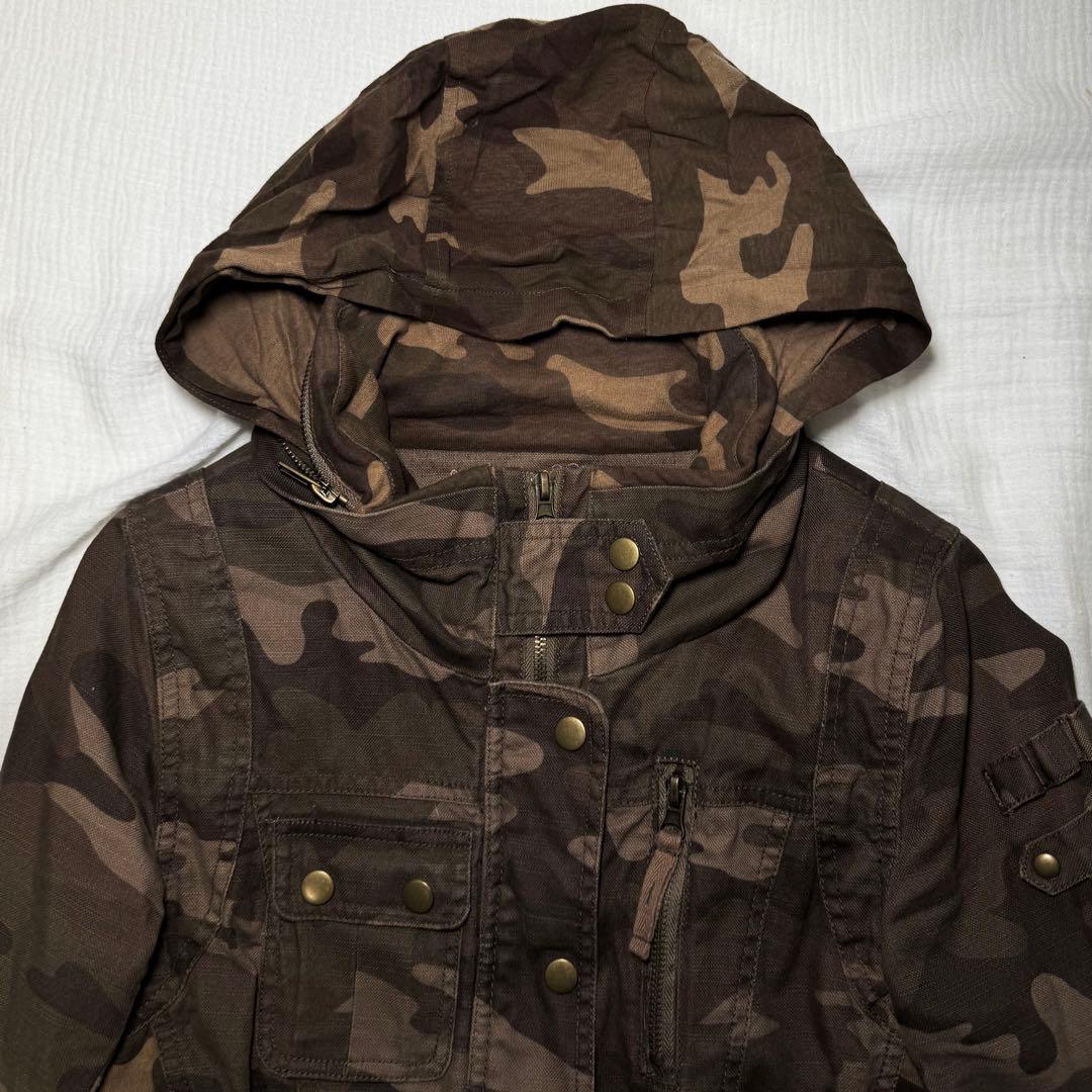 00s archive ミリタリージャケット グランジ ダブルジップ ギミック