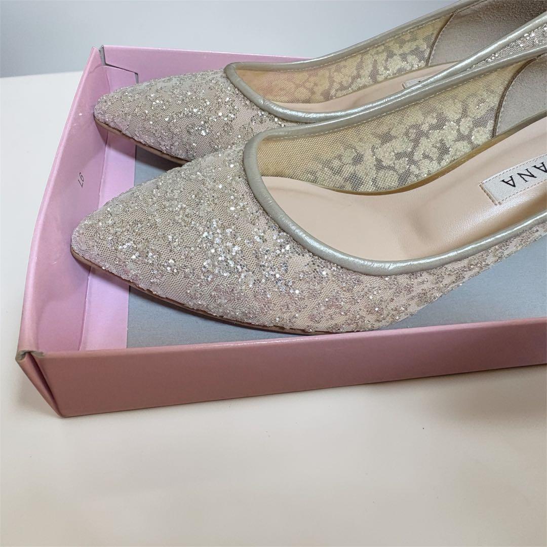 DIANA 【23.5cm】グリッターチュール 5cmヒール パンプス - メルカリ