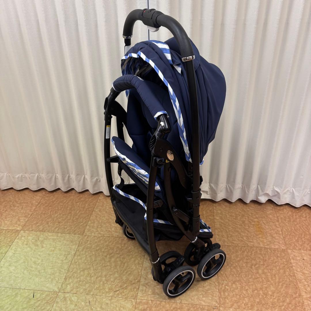 クリーニング済 ☆綺麗☆ アップリカ ラクーナエアー ハイシート 革調