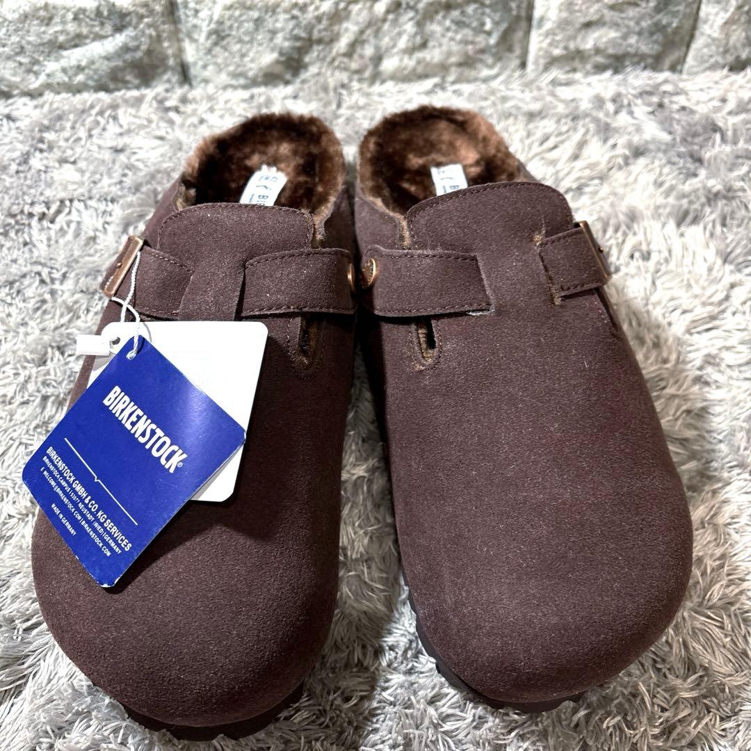 新品❣️ビルケンシュトック ボストン ムートン ダークブラウン 箱タグ