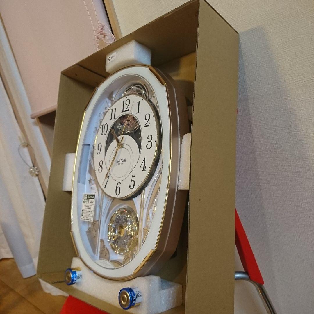 RHYTHM リズム時計 スモールワールドノエルS 白 電波時計 - メルカリ