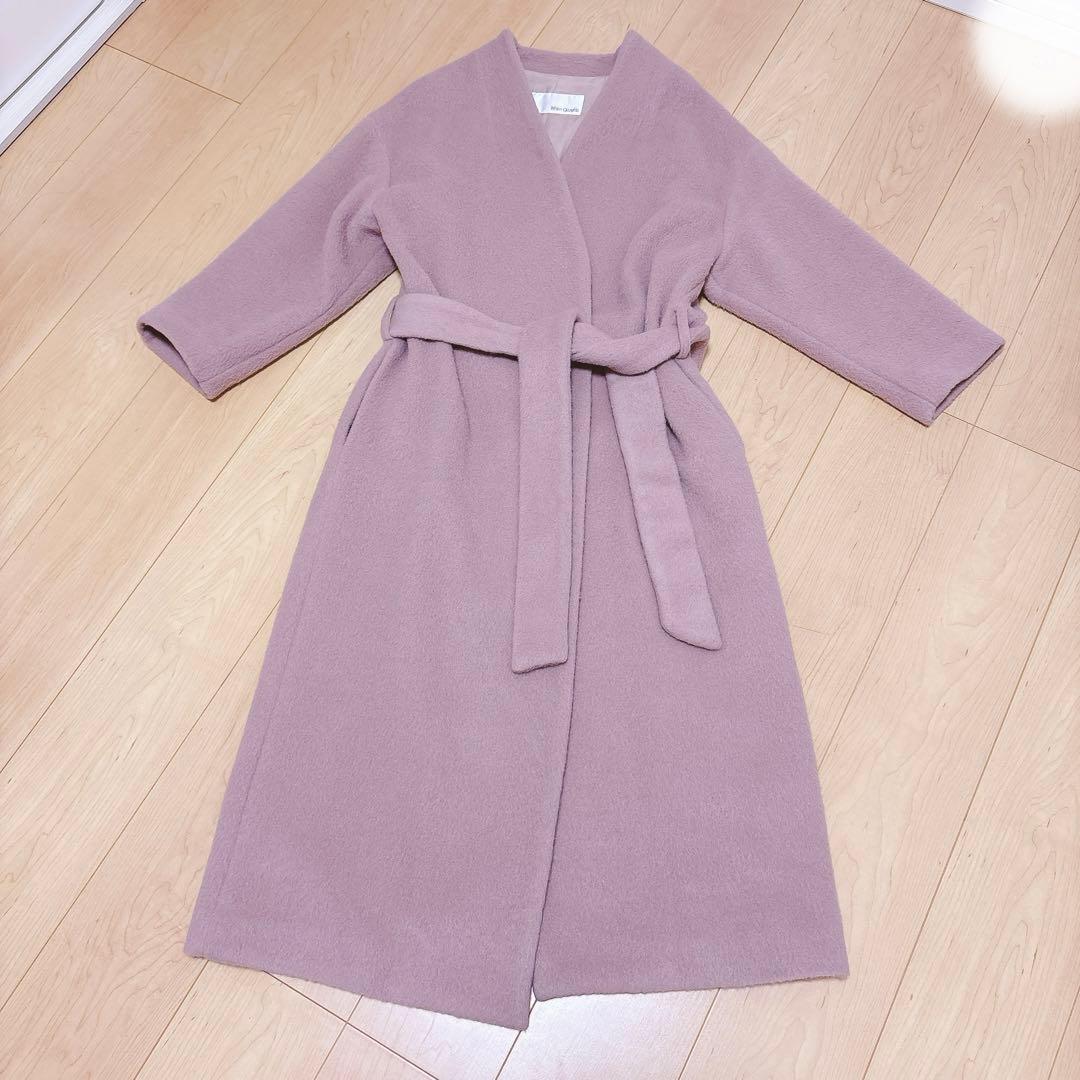 ウィムガゼット ガウンコート モヘヤ ピンク 大草直子 ベルト