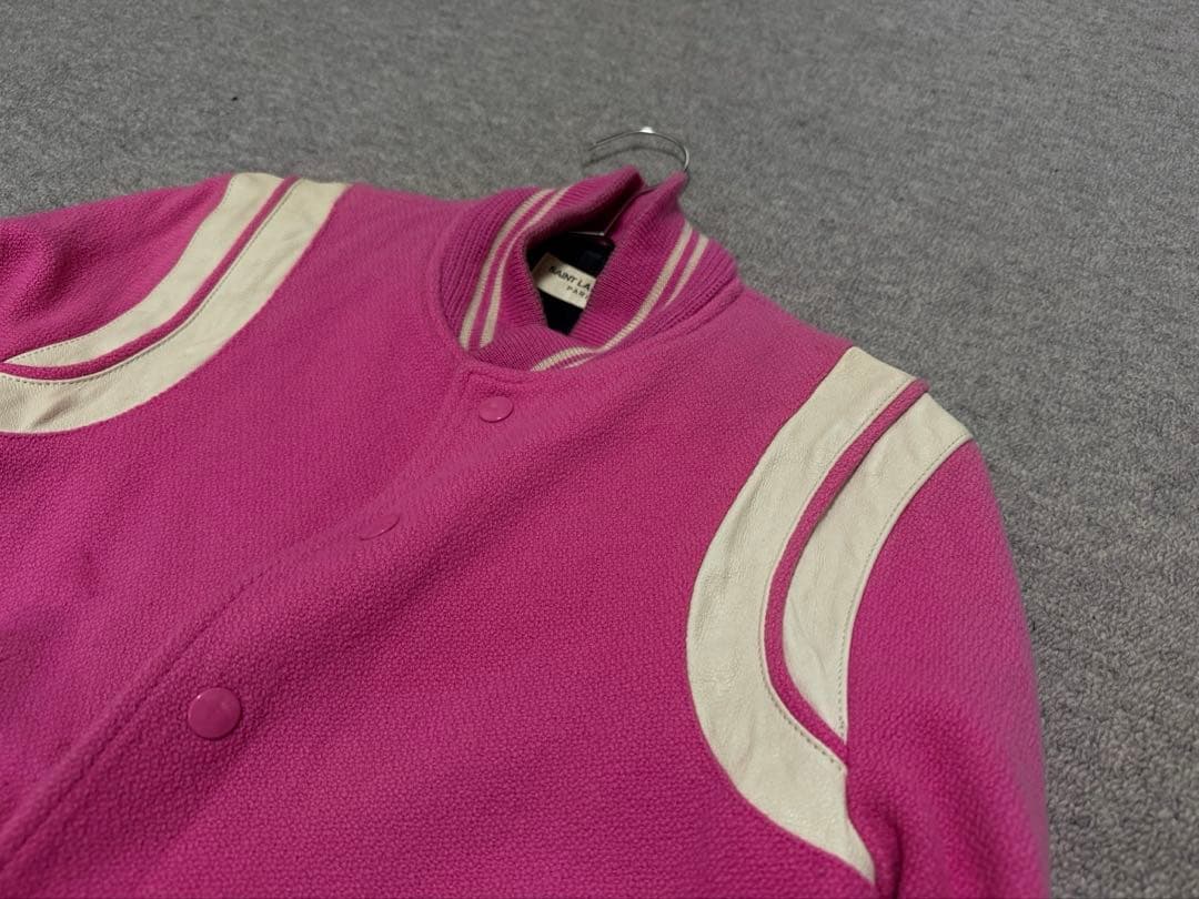 超希少 サンローランテディジャケット36 ピンク色