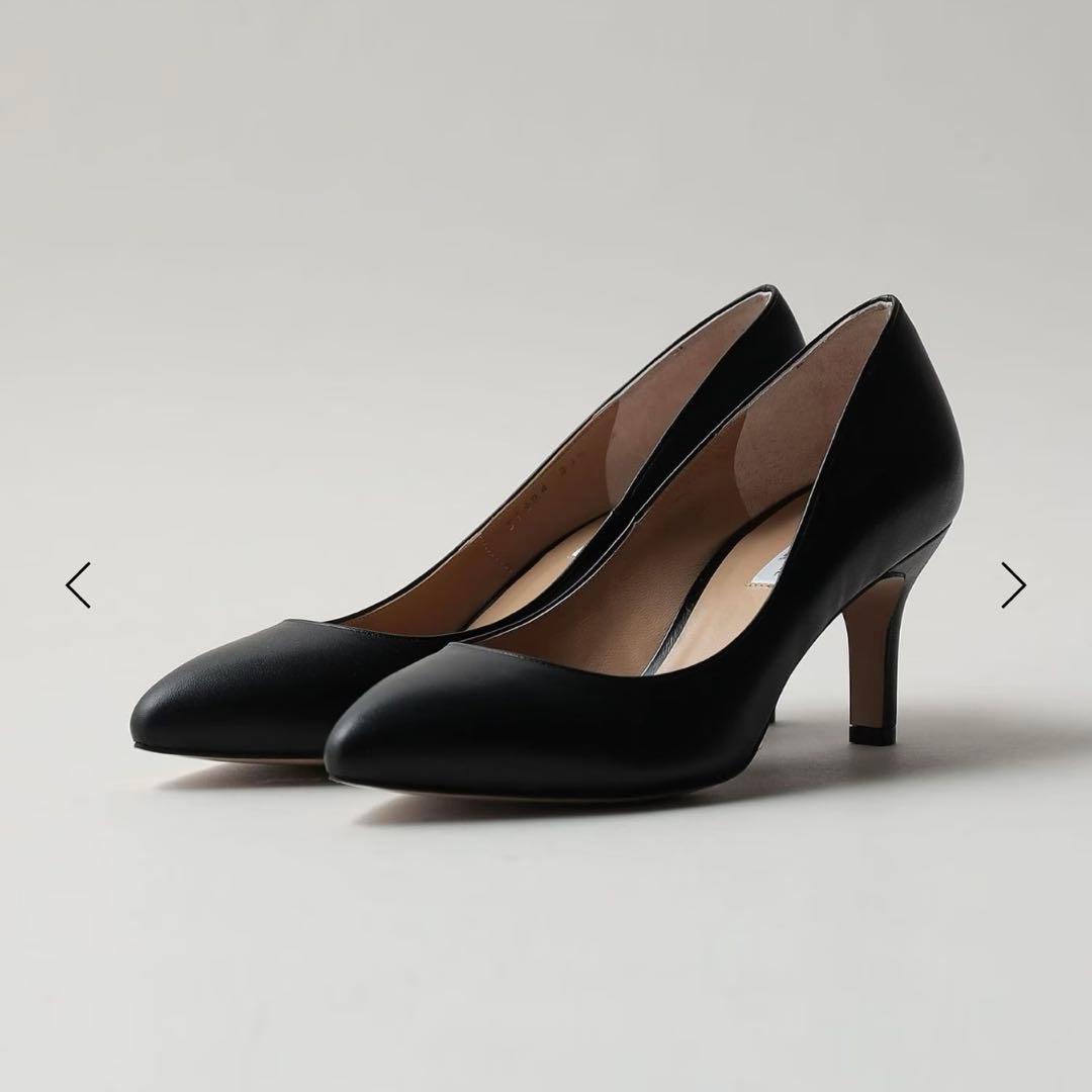 新品 オデットエオディール ポインテッドパンプス 黒 23.5cm