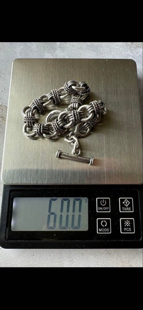 ヴィンテージ ヘビーロープチェーンブレスレット シルバー925 メキシコ