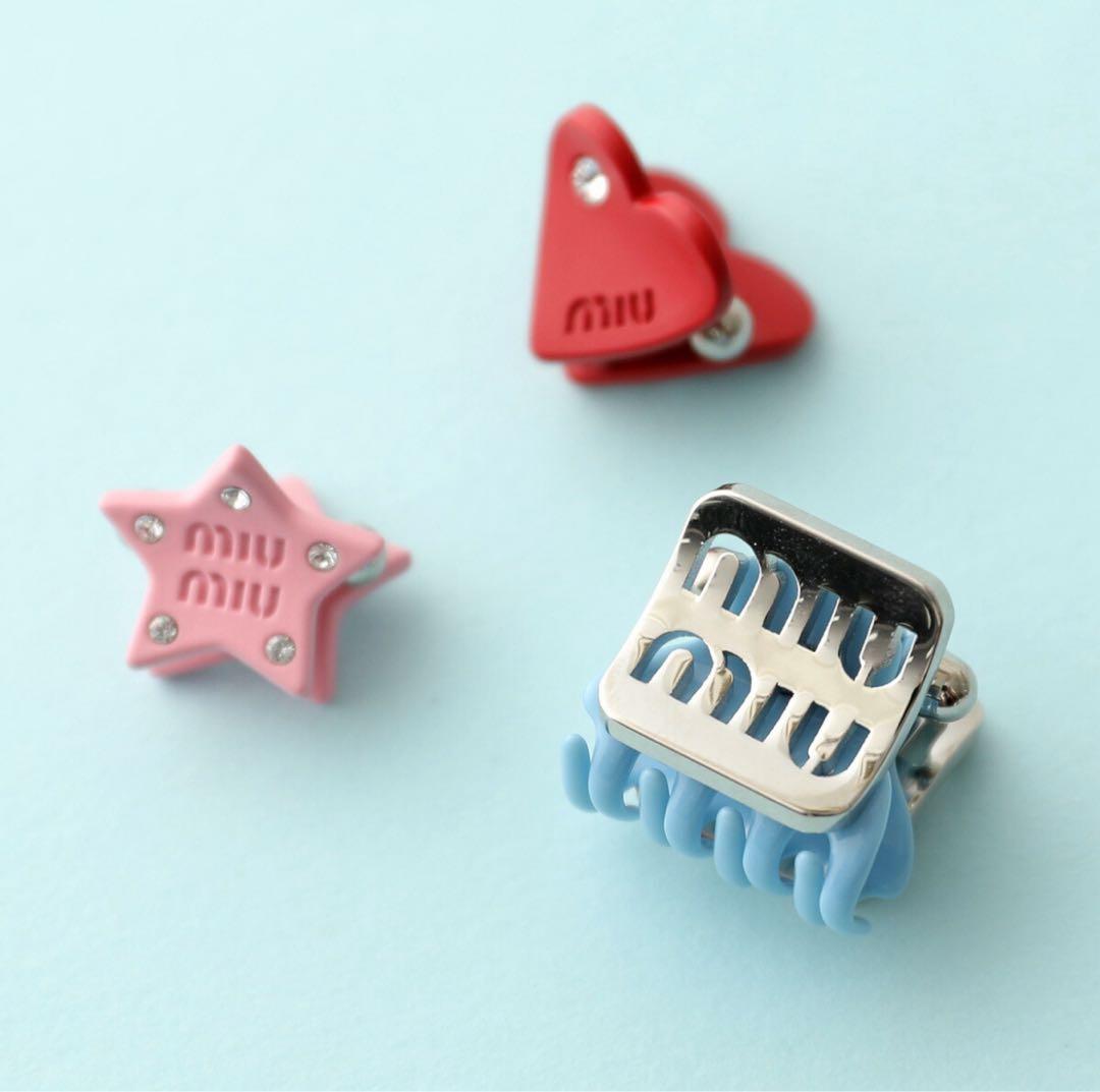 miumiu ミュウミュウ ヘアクリップ miu miu（ミュウミュウ） ヘアクリップ 5IF218 2DTU レディース ロゴ