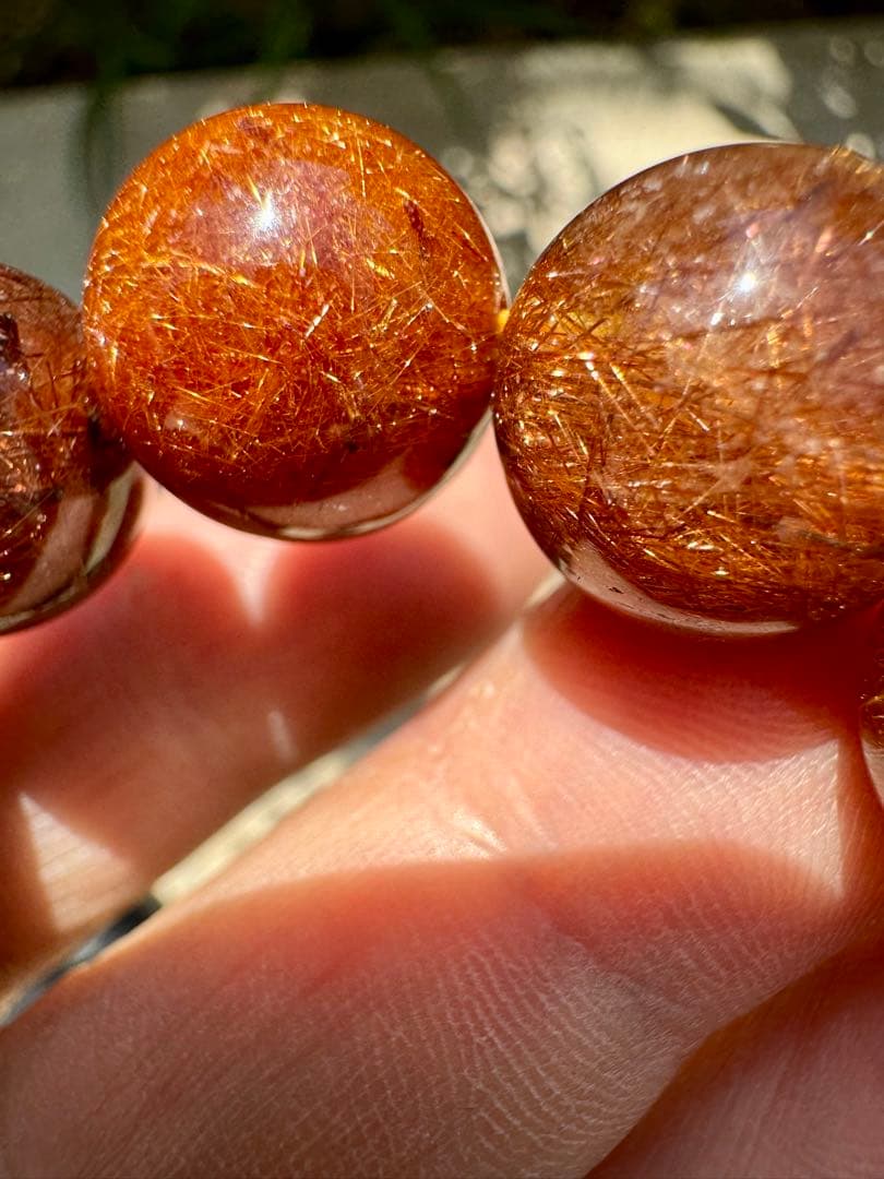 【向江大樹さん専用】ブラウンルチル 14mm 内径16cm キラキラ光る