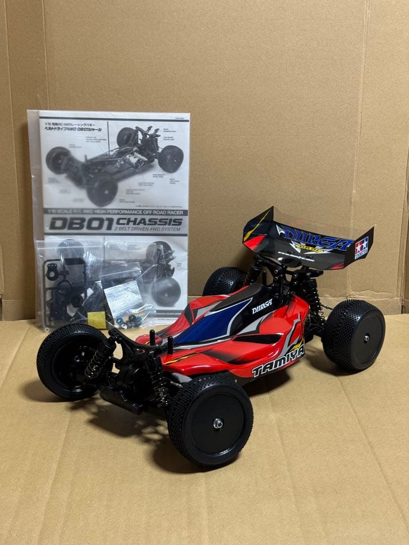 新品出来立て！タミヤDB01ドゥルガ モーター・オプション少々装着車
