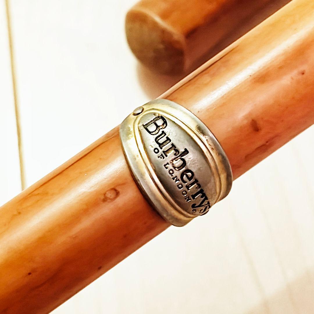 希少】Burberrys フルーツ花柄 長傘 ノバチェック バーバリー 紺