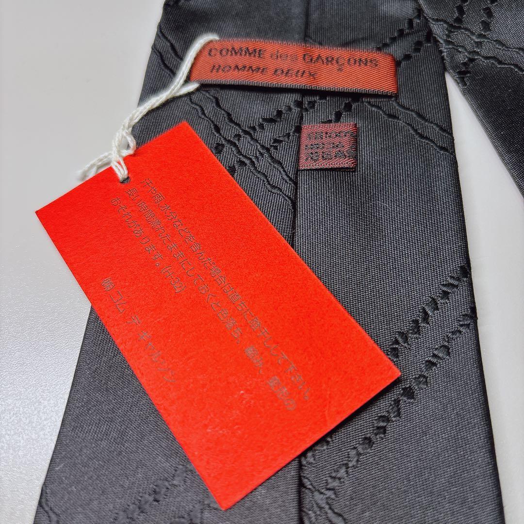 00s コムデギャルソン 未使用 ネクタイ ステッチ柄 チェック 黒 - メルカリ