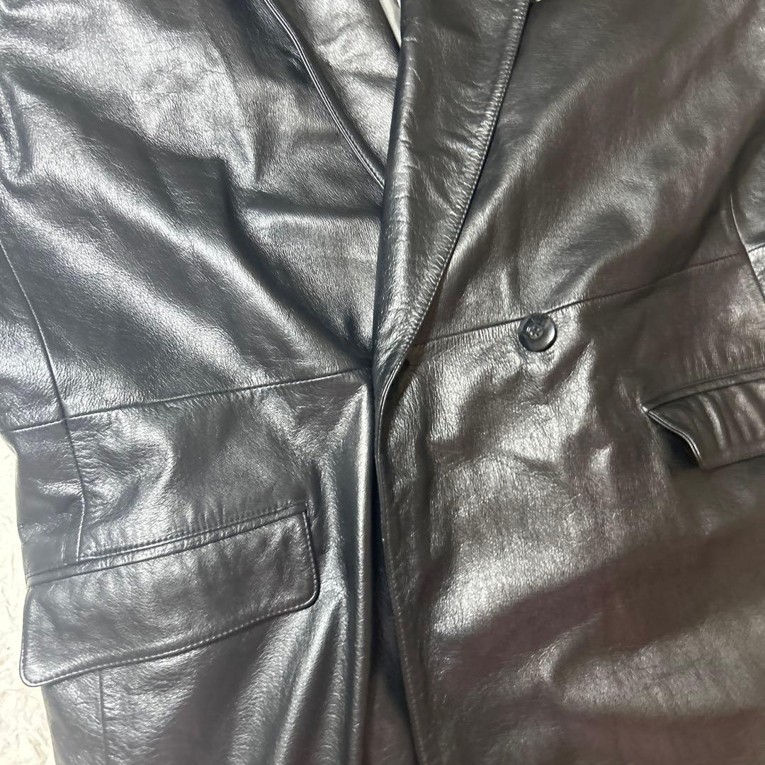 希少】GIOVE GIUNOE レザーダブルコート 牛革 黒 超ロング L - メルカリ