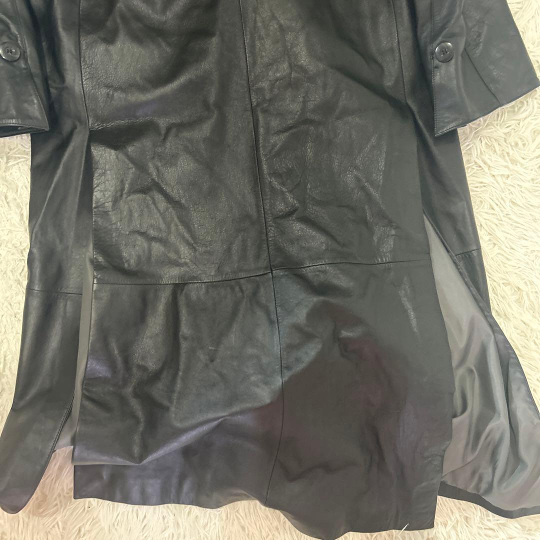 希少】GIOVE GIUNOE レザーダブルコート 牛革 黒 超ロング L - メルカリ