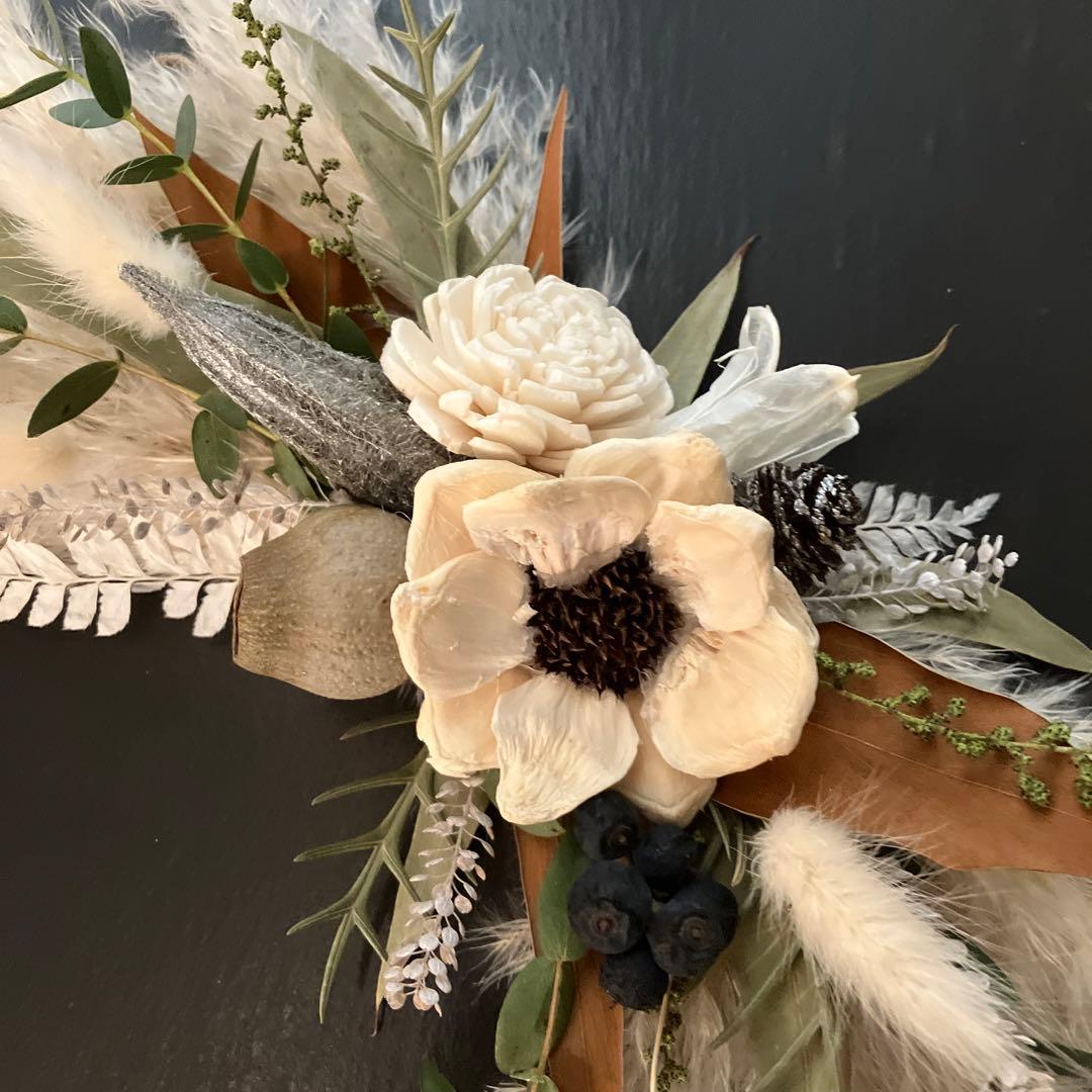 ドライフラワー 横長スワッグ 横型スワッグ スワッグ 大きめ - メルカリ