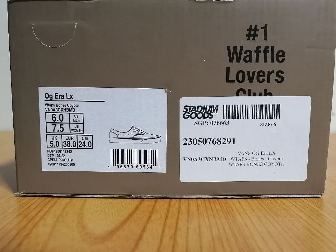 us6 24.0cm Wtaps × Vans Og Era Lx Bones