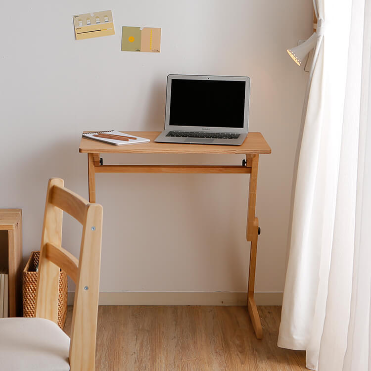 サイドテーブル（ナチュラル/ブラウン）6段階昇降 タイプ | 【公式