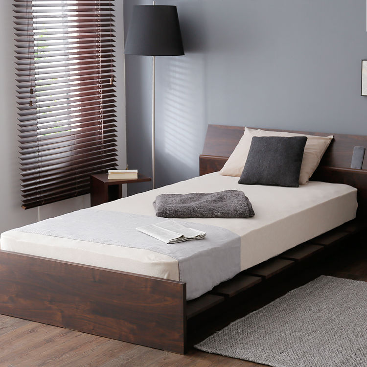 すのこベッド[シングル](ナチュラル/ブラウン)日本製のロータイプ