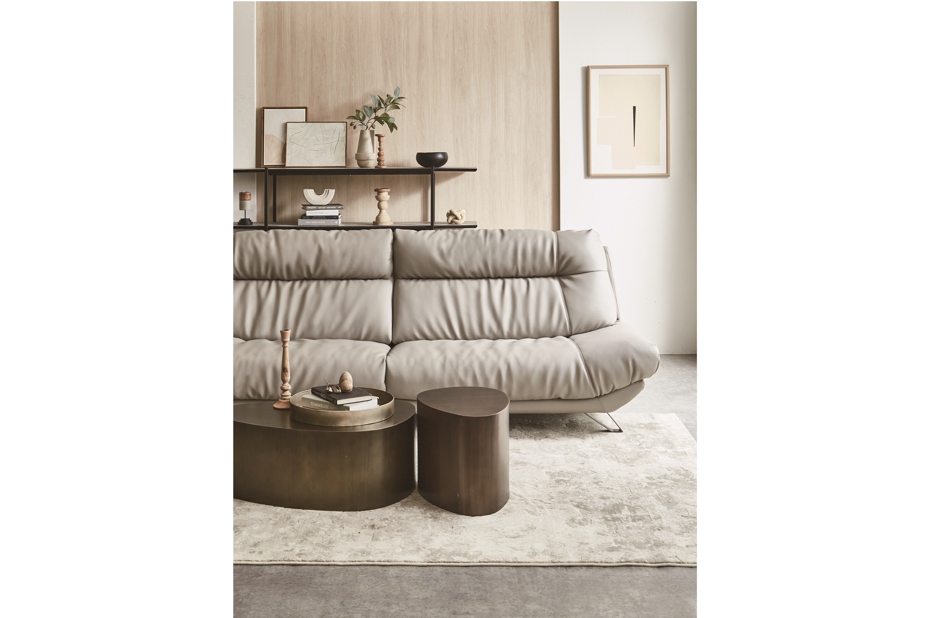 ☆11erik11☆HALO ベージュ レザー 2.5人掛けソファ ☆11erik11☆HALO