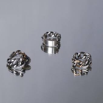 IDENTITY BRACELET M SV clasp K18YG plate | hum(ハム