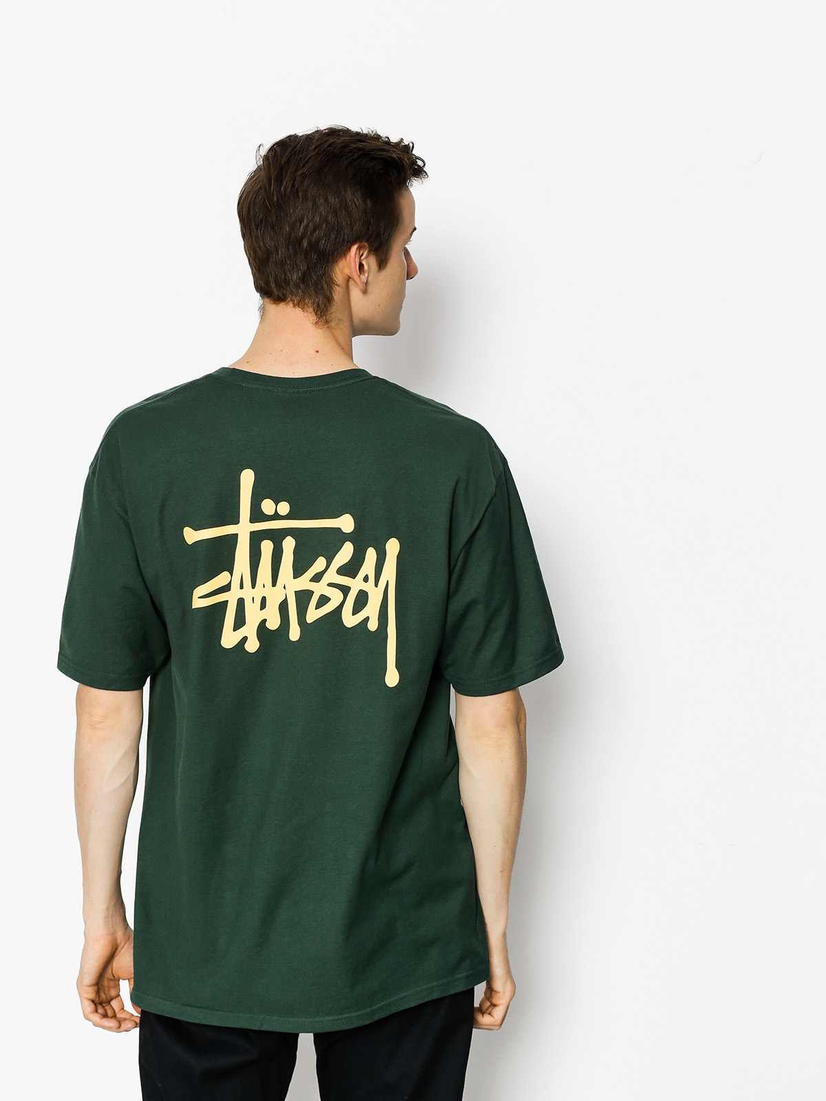 Stussy T-shirt Basic - green (dark forest)