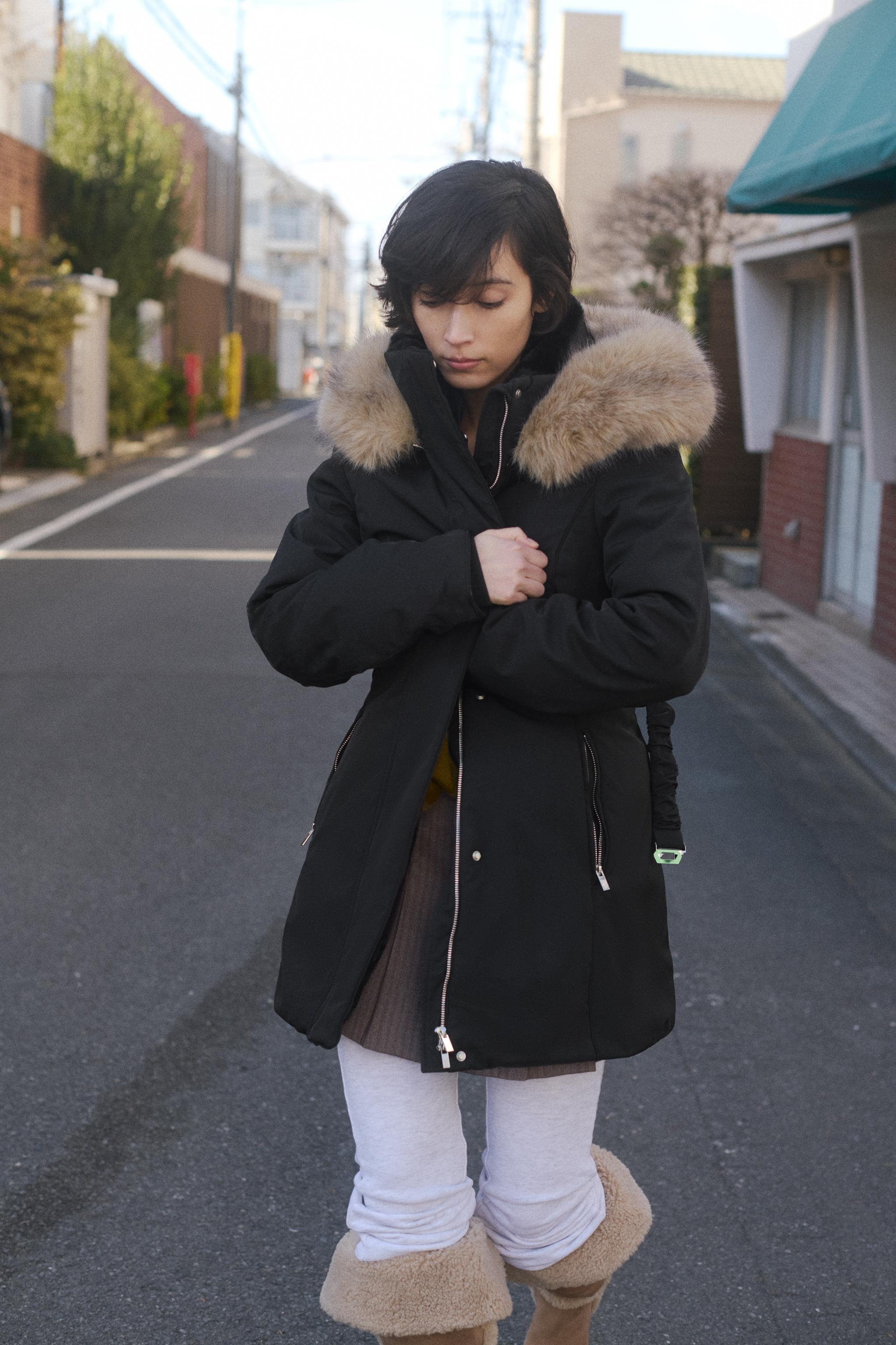 レディースパッド入りロングアウター | ZARA 日本