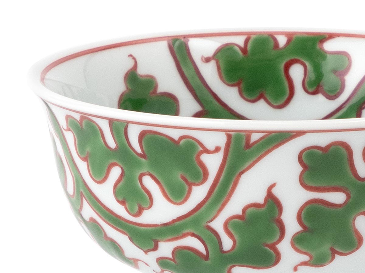 源右衛門窯 緑彩唐草文 飯碗 / げんえもんがま 緑彩唐草文 飯碗