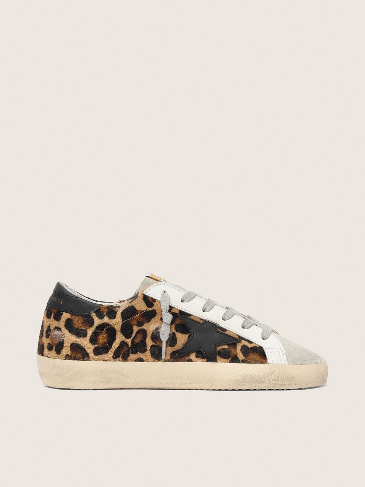 Women's Super-Star in leopard print leather
