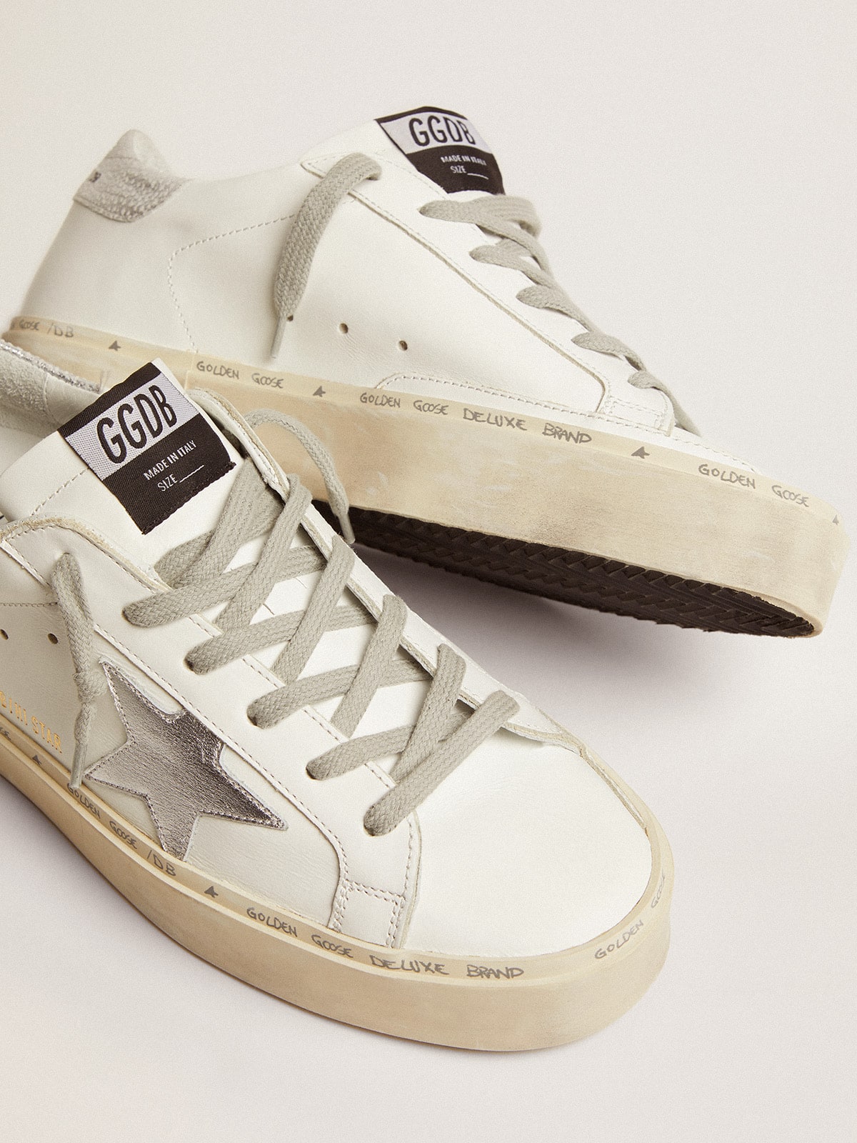 Women's Hi Star sneakers with silver heel tab | Golden Goose
