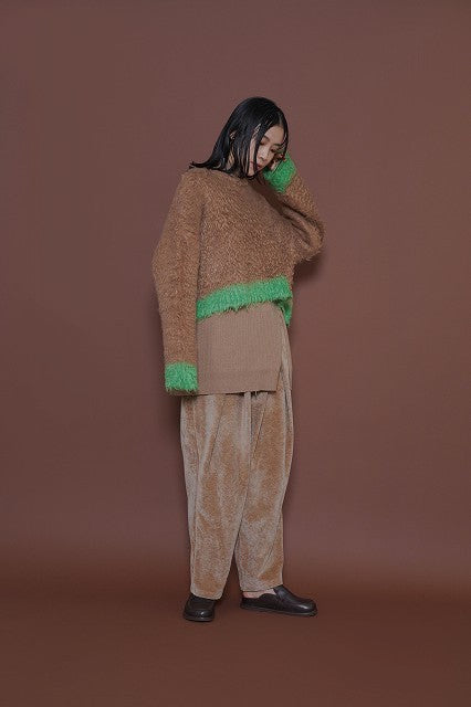 CYAN TOKYO】ガルゼベロアオーバータックテーパードパンツ/507404