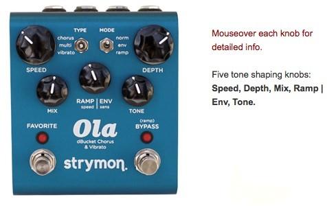 Strymon OLA Chorus & Vibrato effect pedal | Stageshop