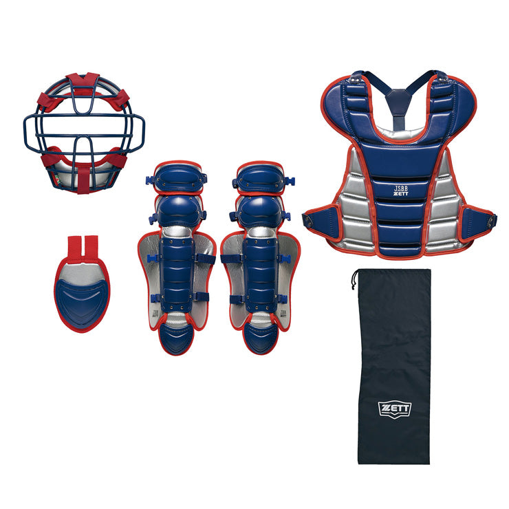 2025モデル】ゼット 少年軟式 ソフトボール キャッチャー防具 4点