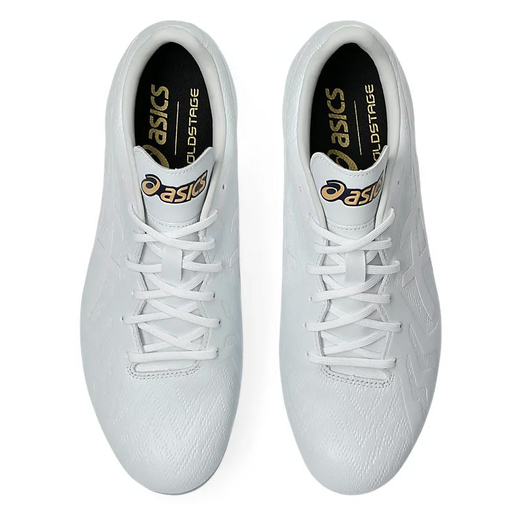 2025モデル】アシックス 野球 白スパイク 金具スパイク ゴールド