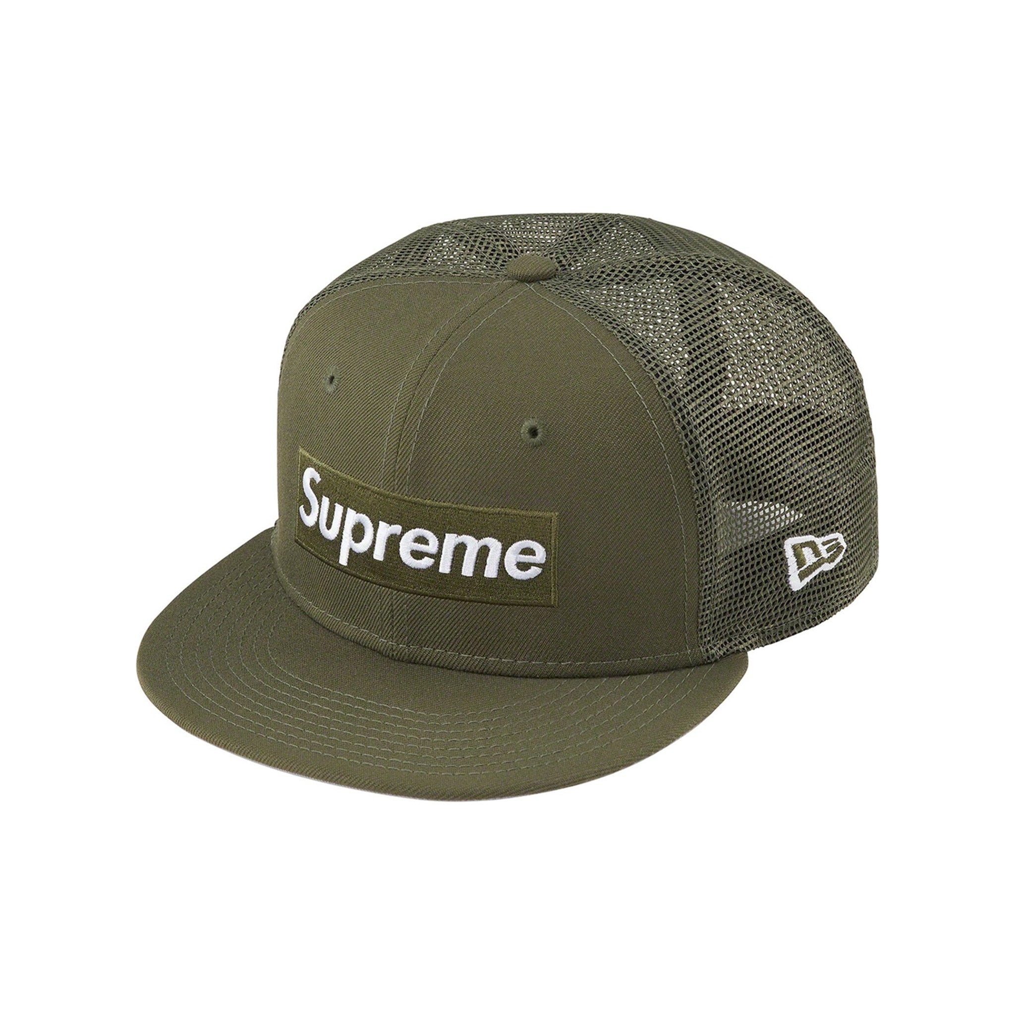 Supreme Box Logo Mesh Back New Era Cap Olive (SS23) – STEALPLUG KL