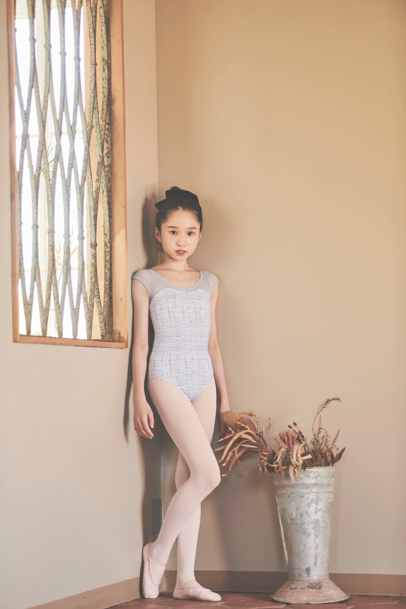 stina / type H half sleeve / light pink tweed