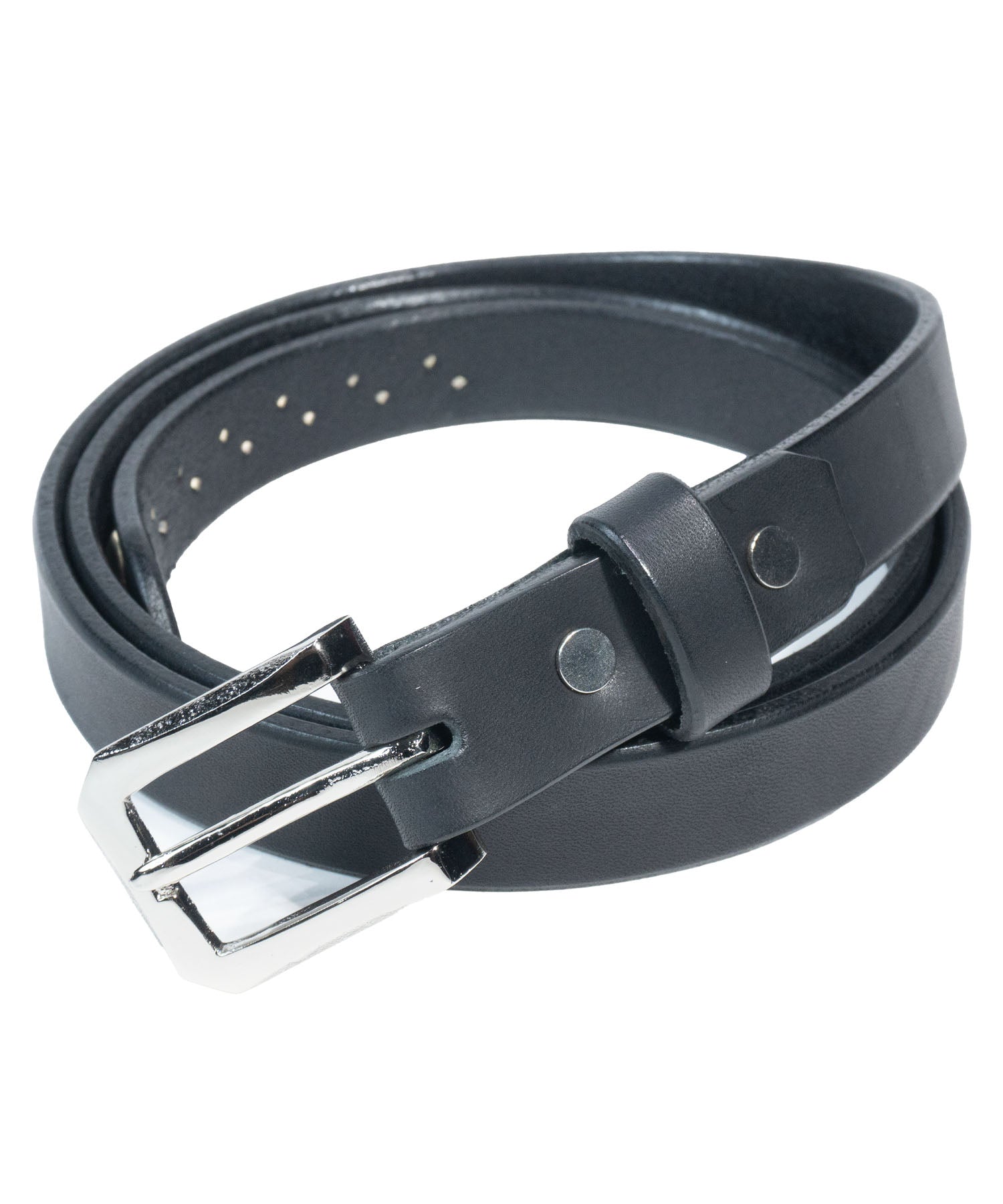 フルタンニンピット鞣し ステアハイド ベンズ ナローベルト スタッズ