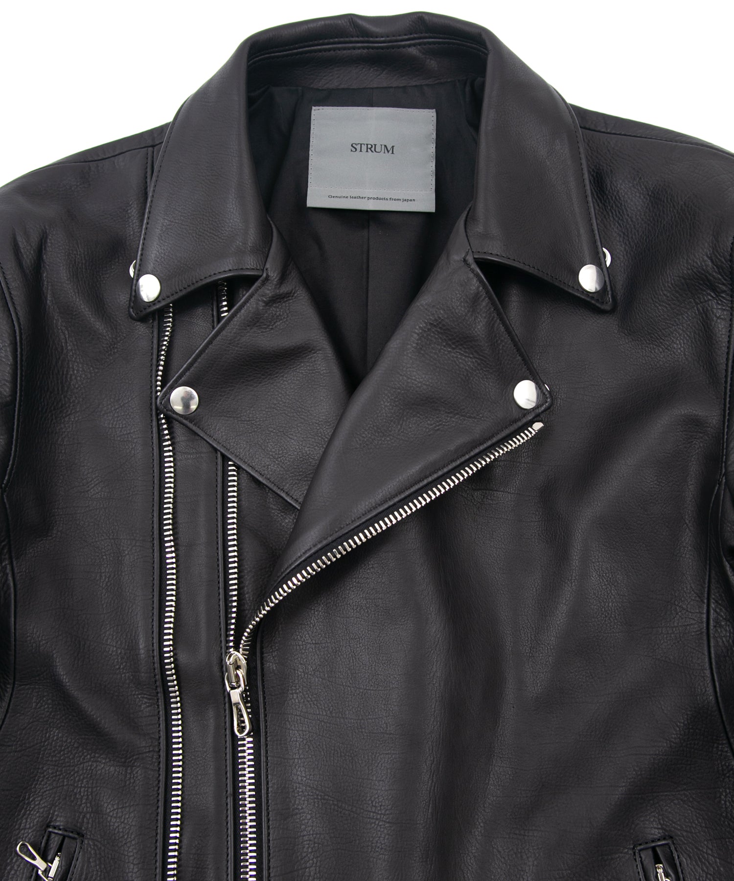 オイルカーフ RAVEN ダブルライダースジャケット - BLACK – STRUM OFFICIAL