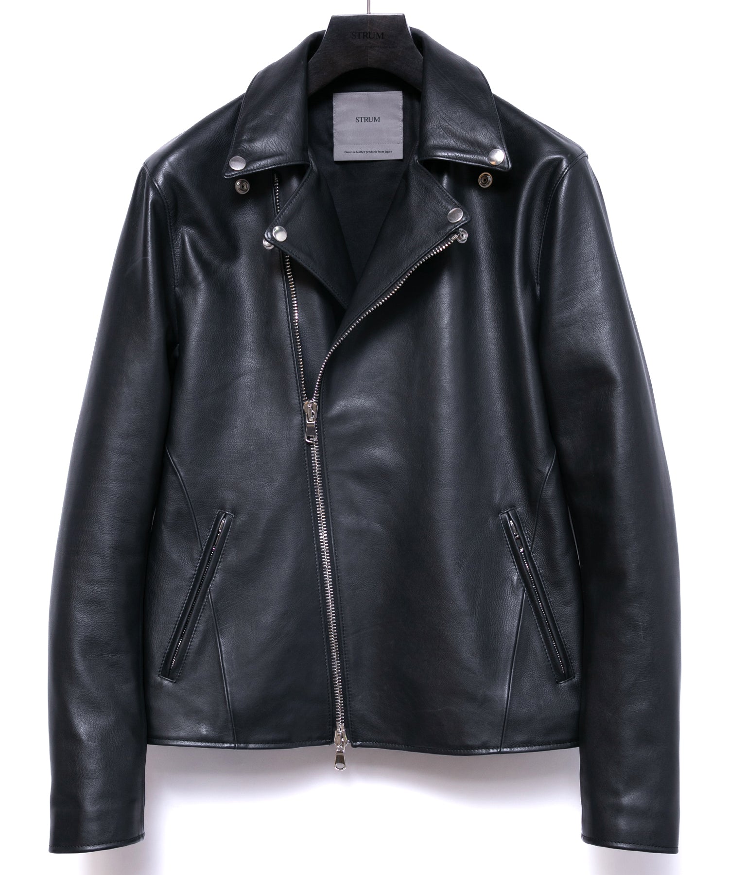 オイルカーフ TRIGGER ダブルライダースジャケット - BLACK – STRUM