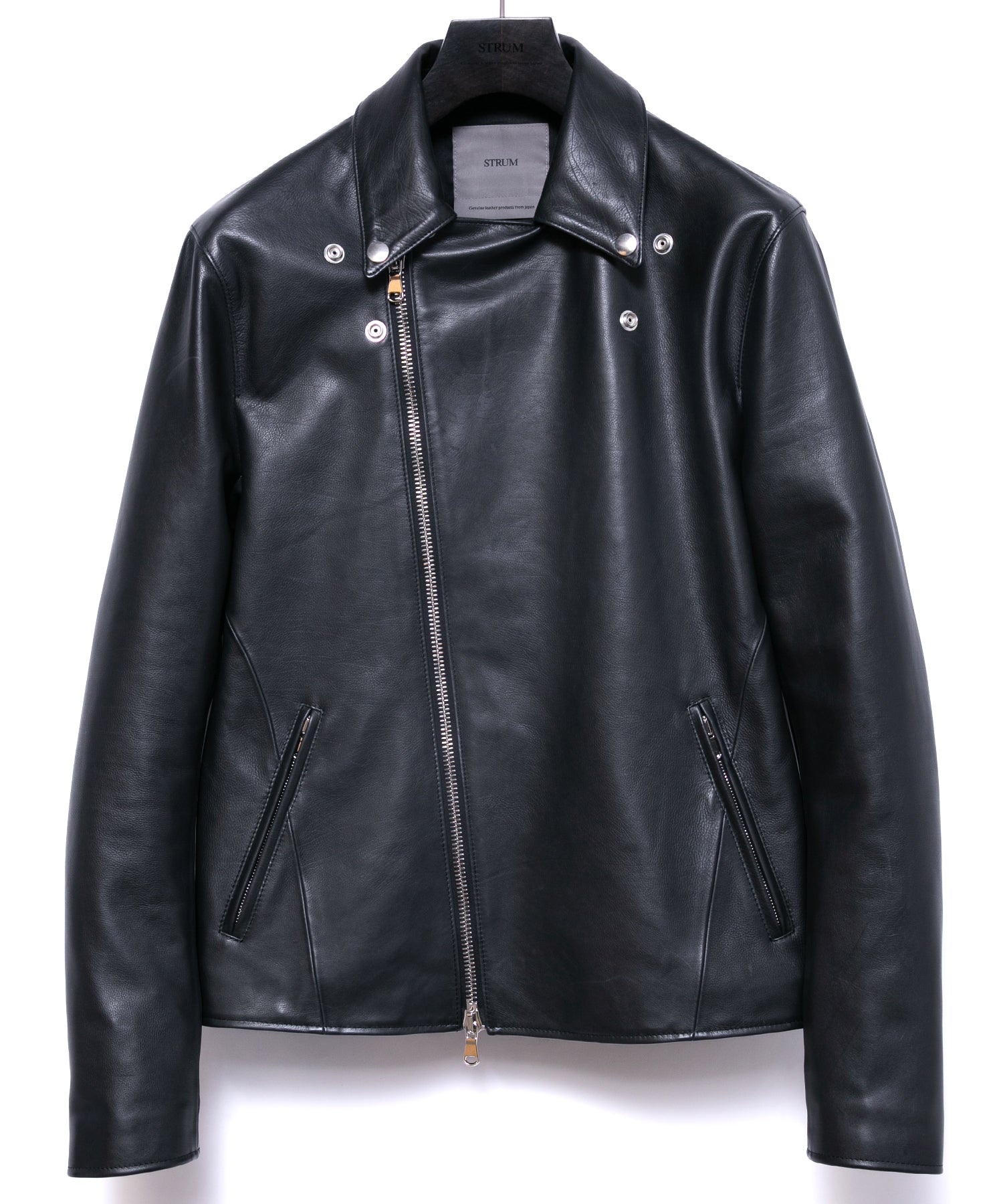 オイルカーフ TRIGGER ダブルライダースジャケット - BLACK – STRUM