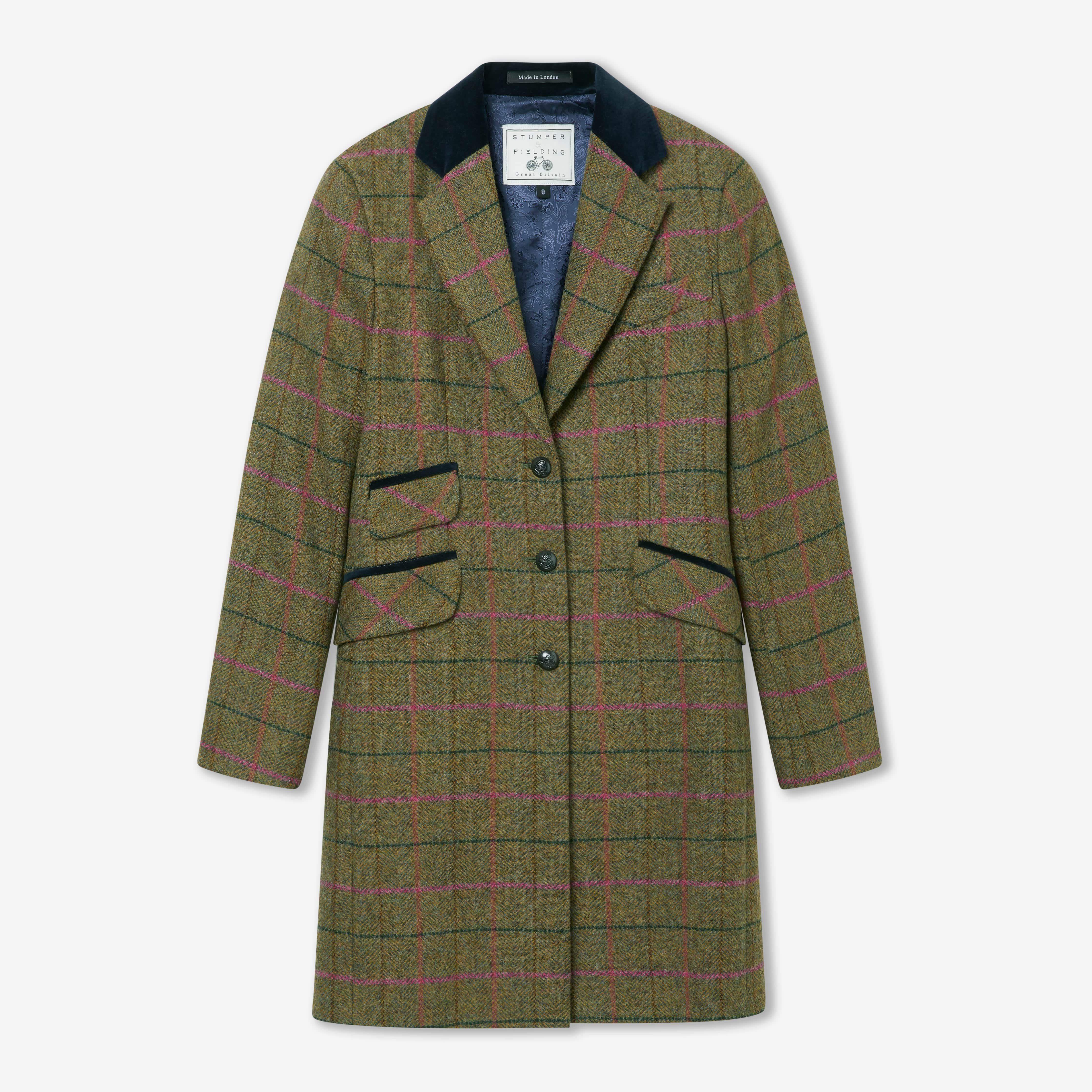 Colville Check Tweed Jacket - Olive and Navy – Stumper & Fielding