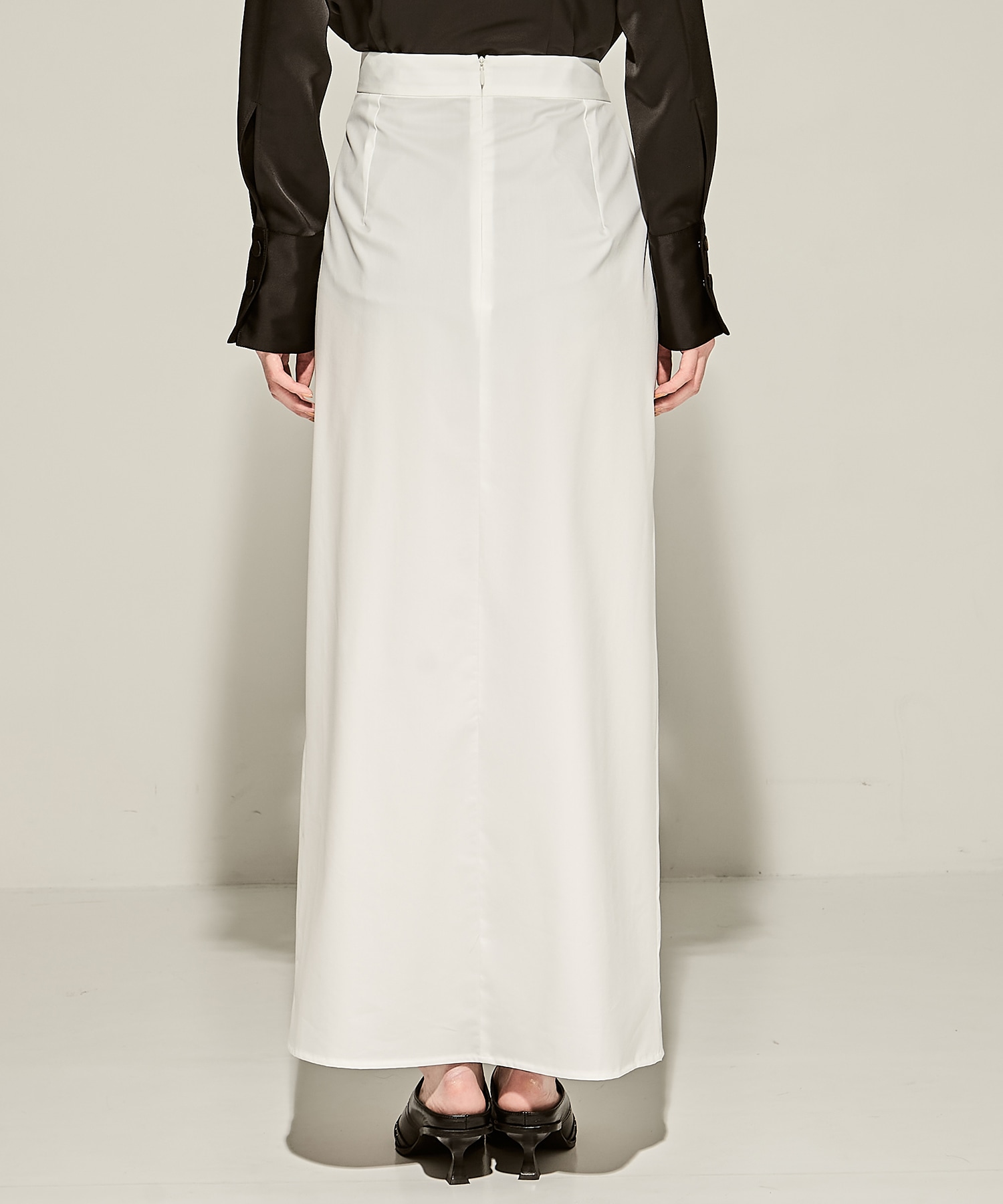 SUPIMA C/PE/PU ZIP SKIRT(36 WHITE): CINOH: WOMENS｜ STUDIOUS