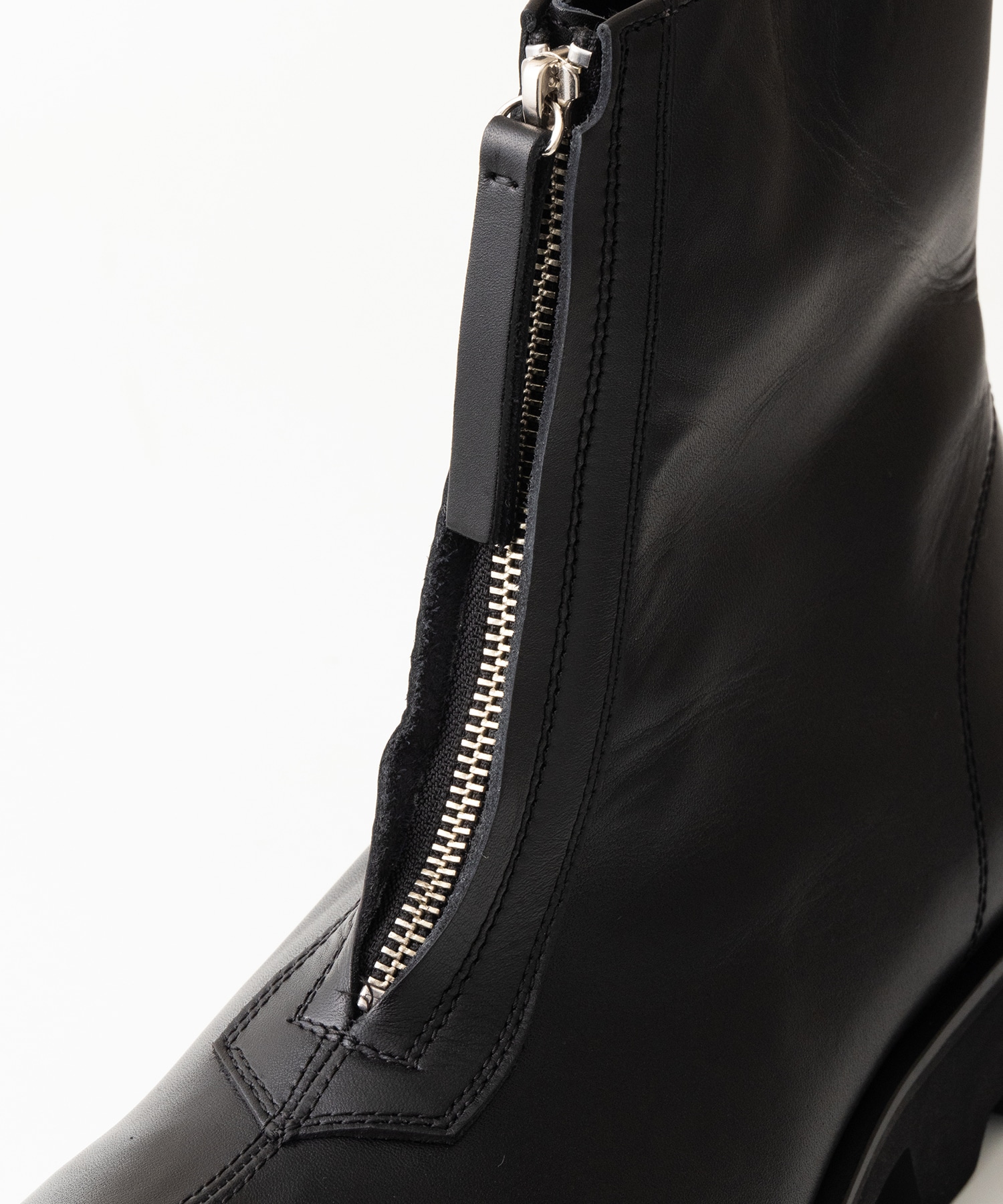 CENTER ZIP BOOTS with Chunky Sole(40 BLACK): PADRONE: MENS