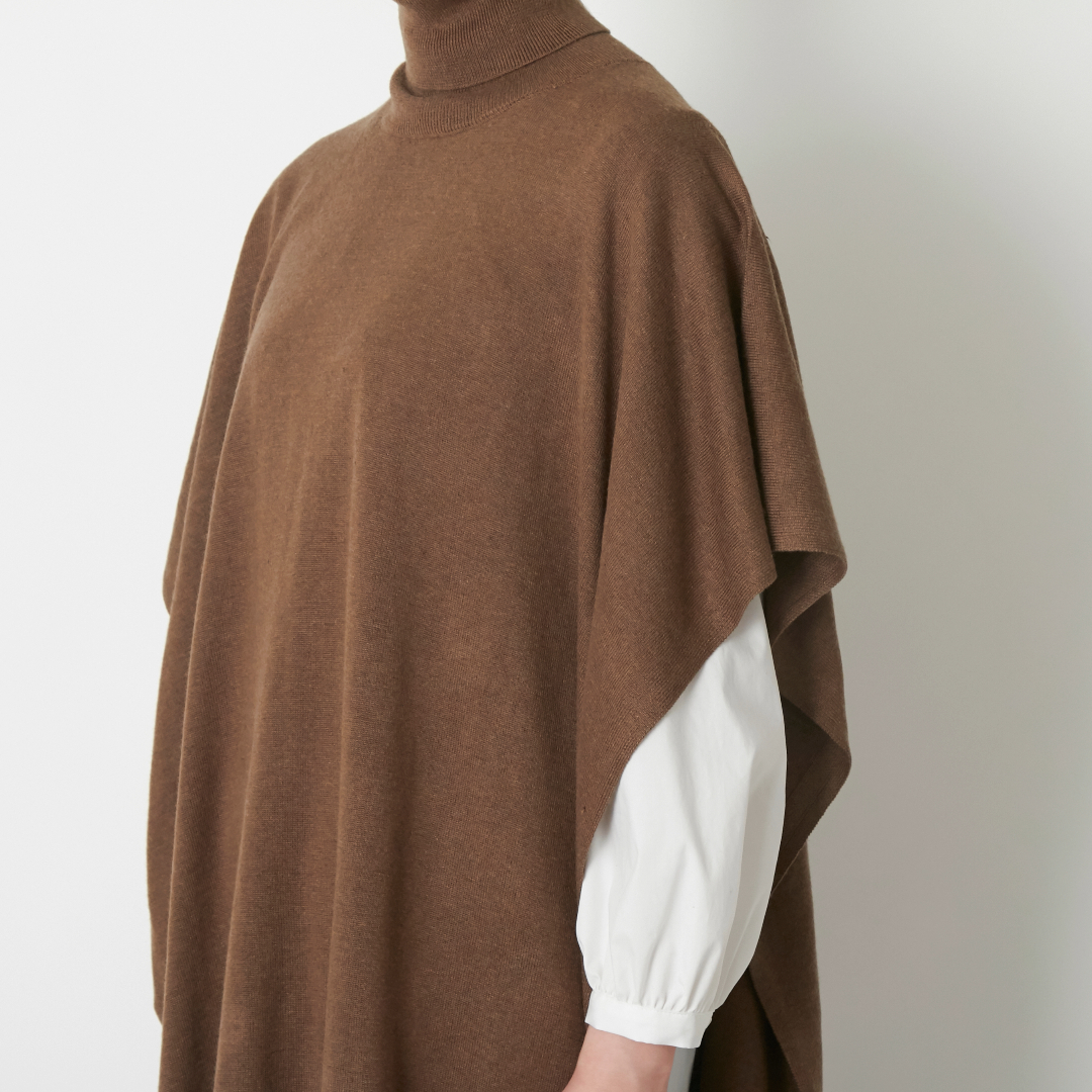 DRESS HERSELF/シルクカシミヤマルチポンチョ -多彩な着こなしを