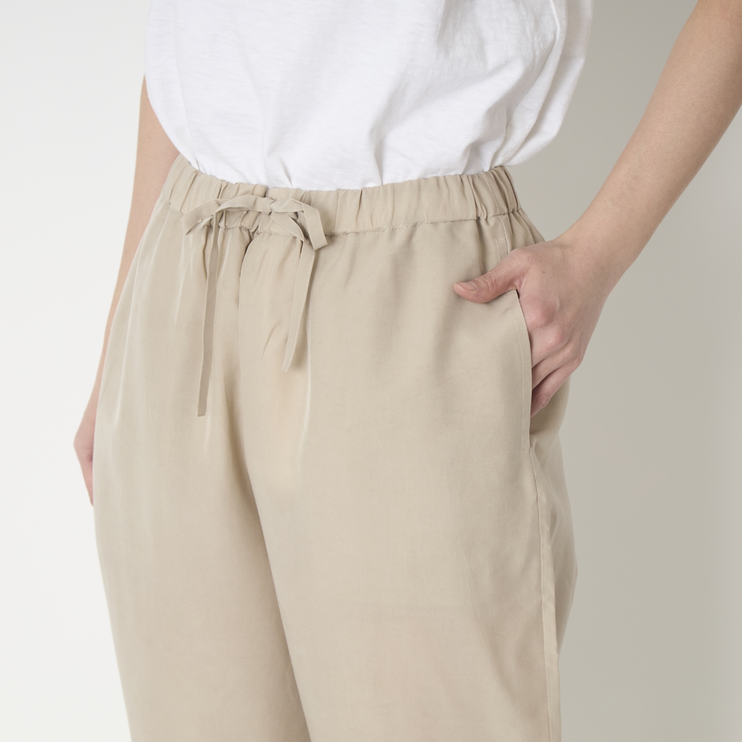 0910/さらさらシルクベーシックパンツ -お手入れ簡単でベーシックな