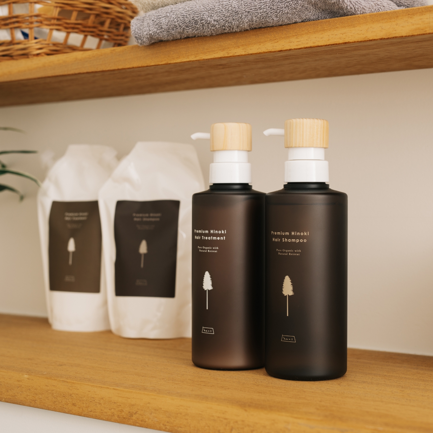 haus/プレミアムヒノキ ヘアトリートメント -パサついた髪を甦らせる