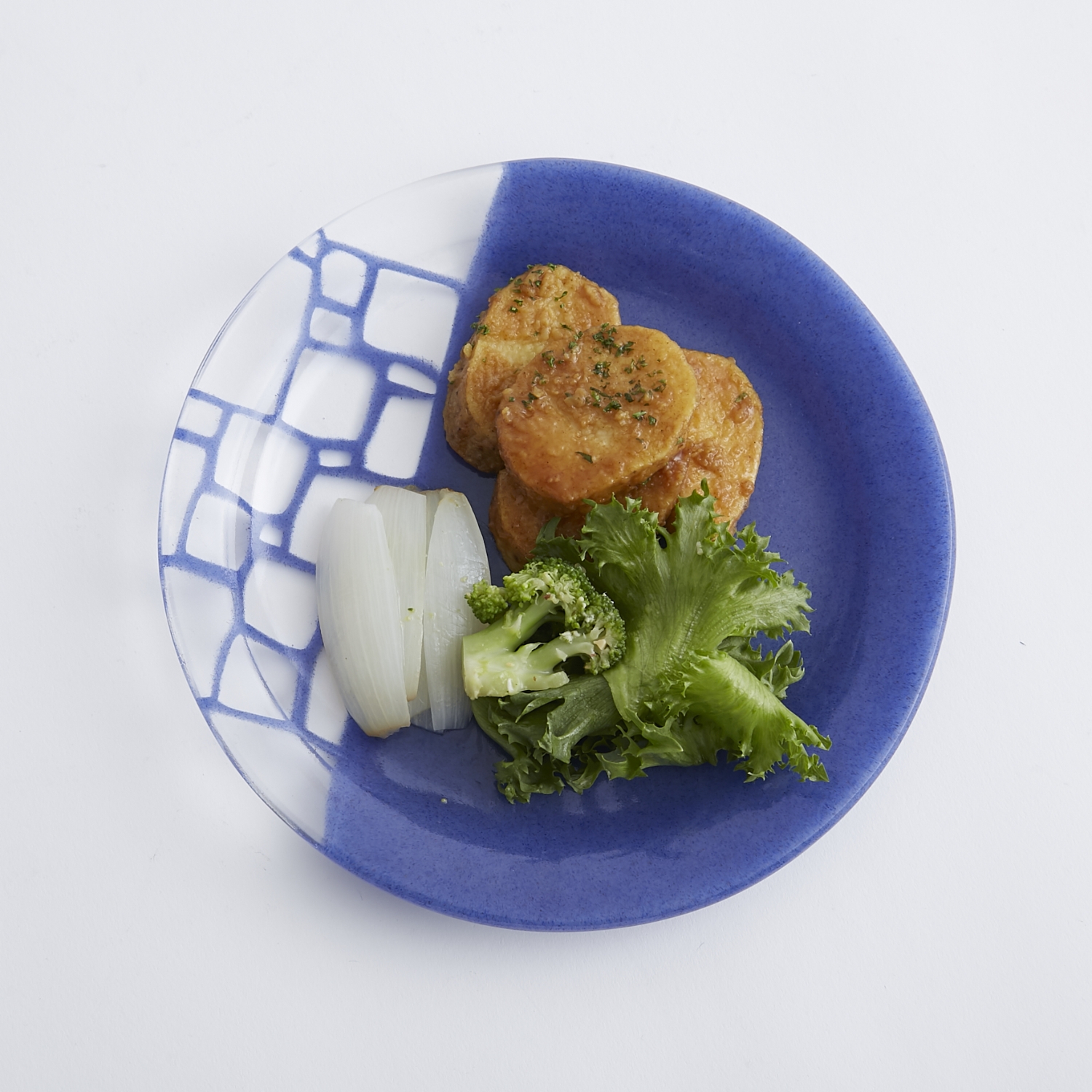 サブロウ/リム皿 22cm -水の波紋をイメージしたガラスのリム皿