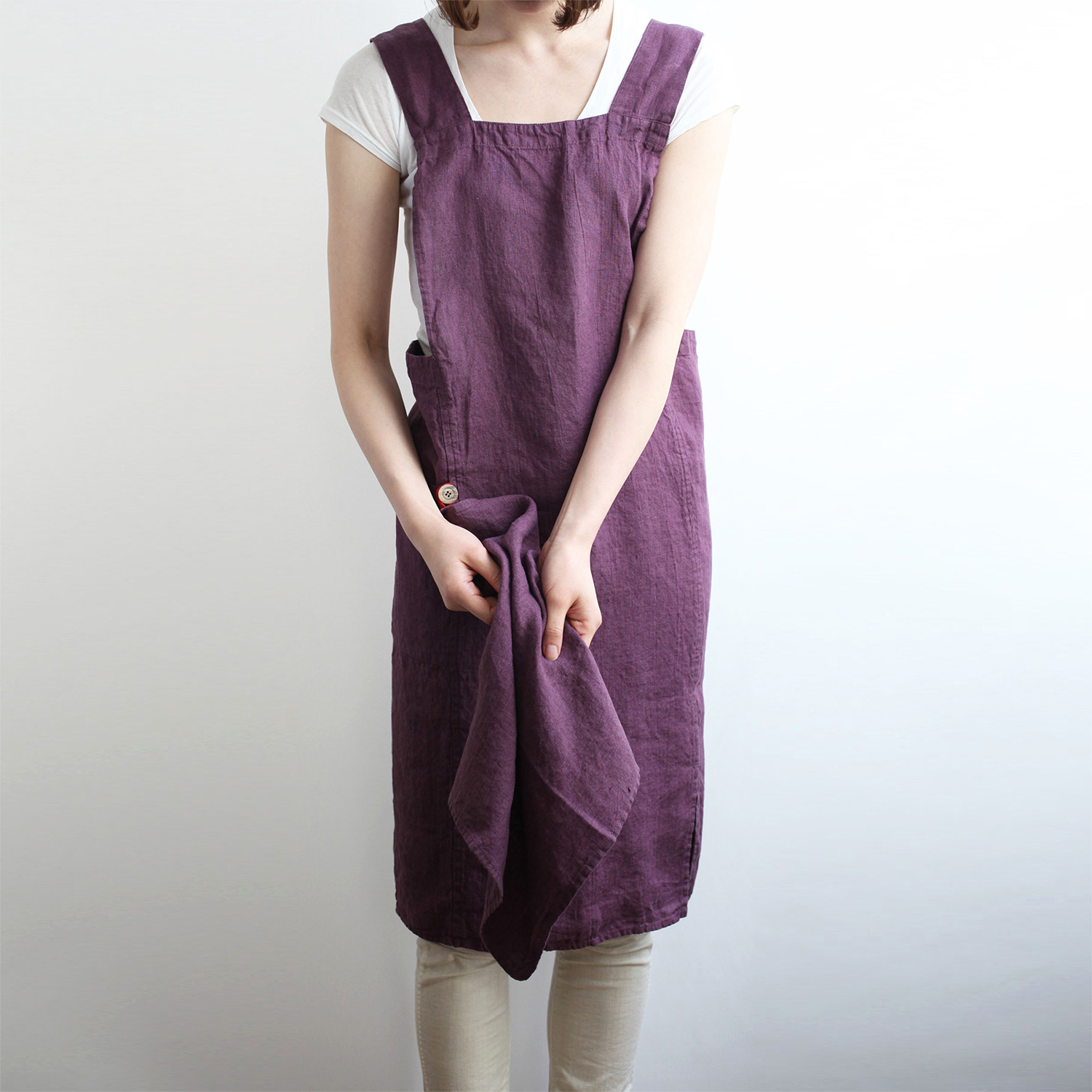 Lino e Lina/アニタ フルエプロン -日常使いは肩のこらないエプロンを