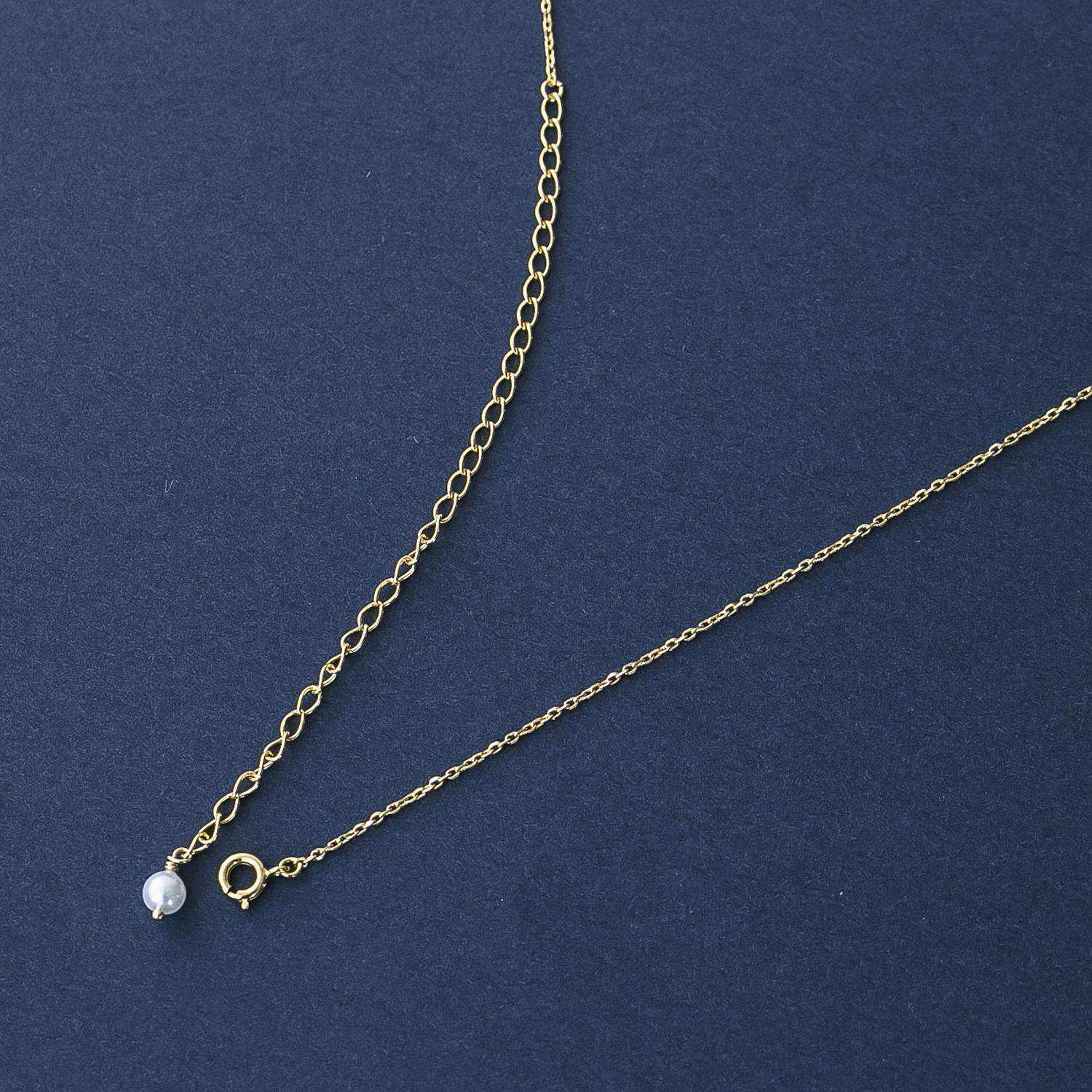 Sea Dew/square bar ロングペンダント -小さなバーがアクセントの一粒